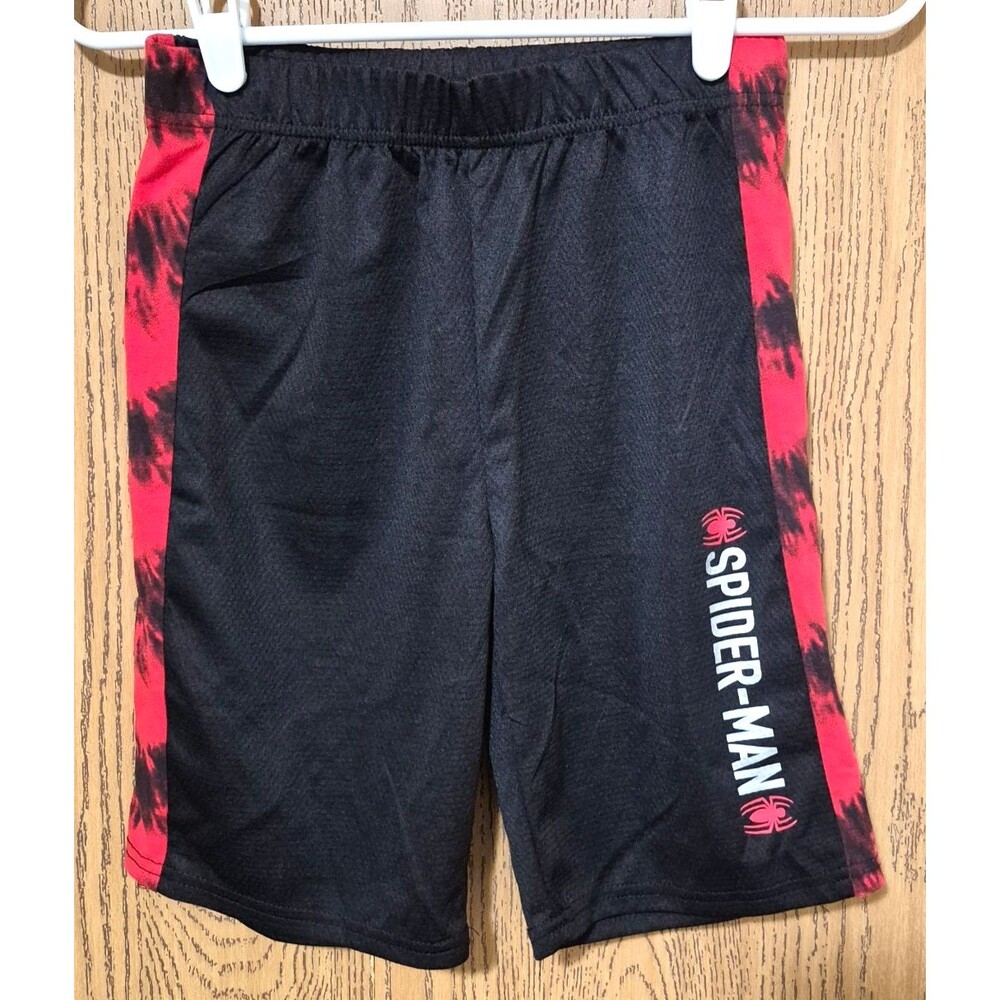 Marvel Boy's Spiderman Black & Red Athletic Shorts Size 10 NEW